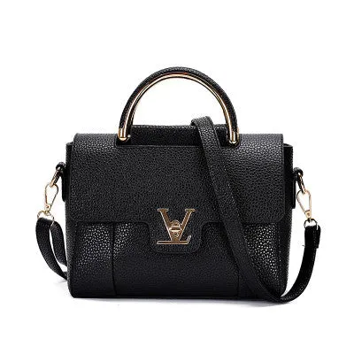 2016 Women V Letters Saffiano handbags Women Leather Commuter Office Ring tote bag Women's Pouch Bolsas Famous Ladys V Flap bag