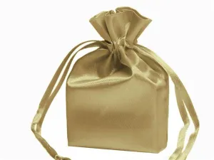 3X4 Champagne Elegant Satin Bags - 12 pcs