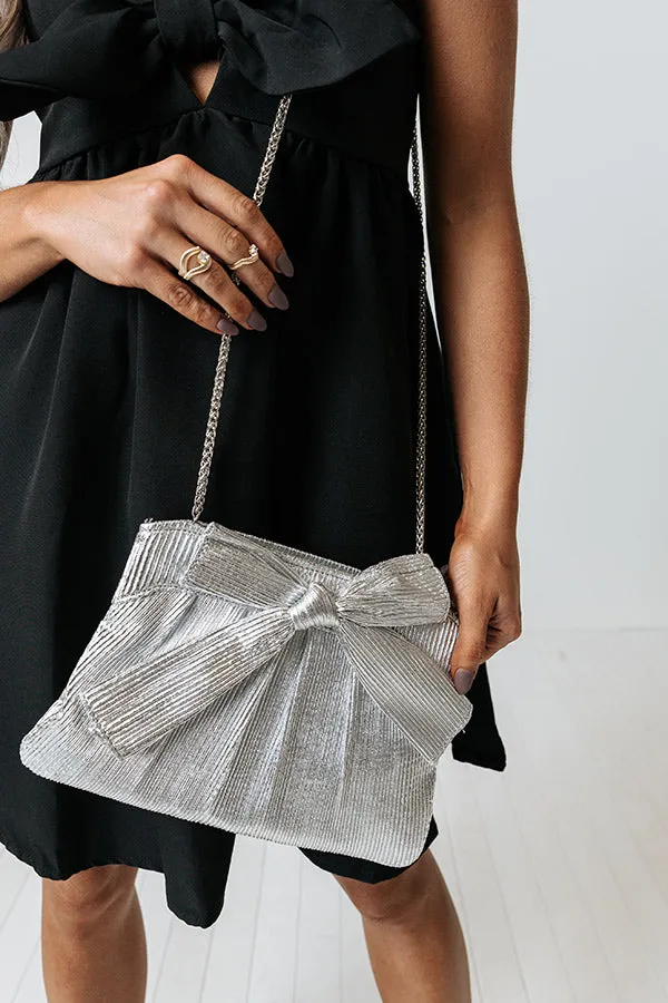 All The Glamour Clutch In Silver