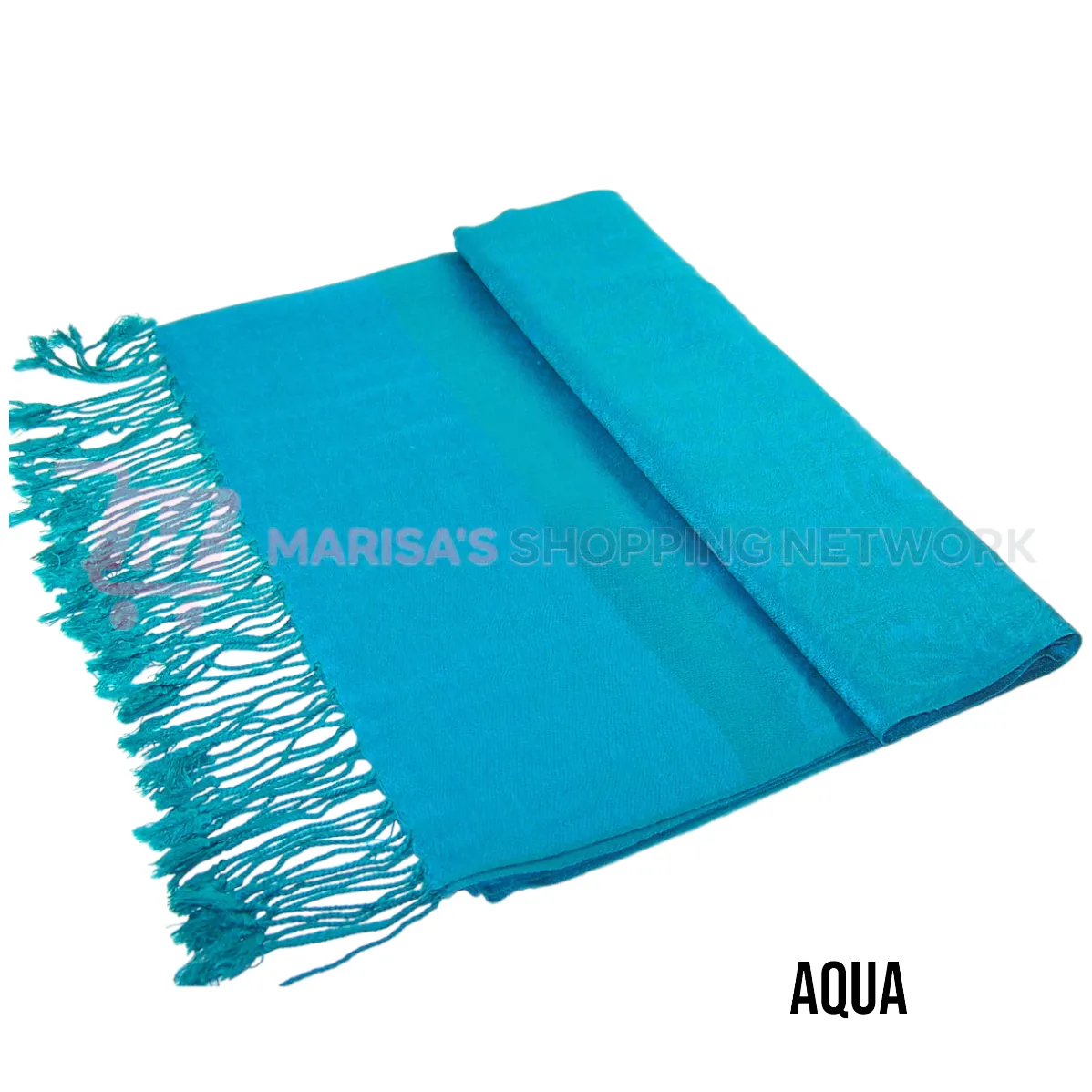 Aqua Paisley Pashmina Scarves