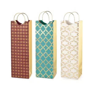 Assorted Luxe Pattern Wine Bags