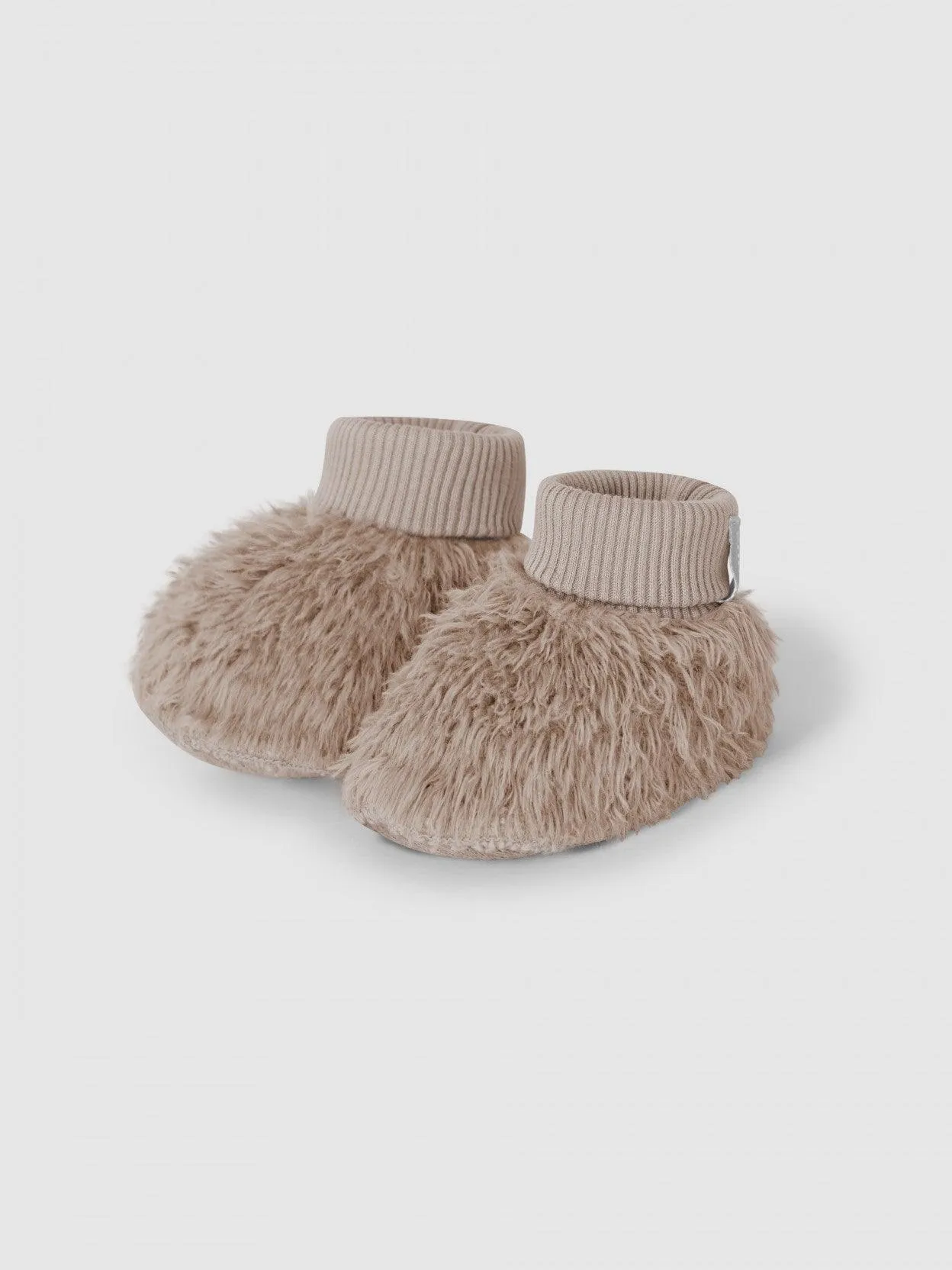 Baby Hats | Booties - Organic Cotton Fur- Taupe | Snug