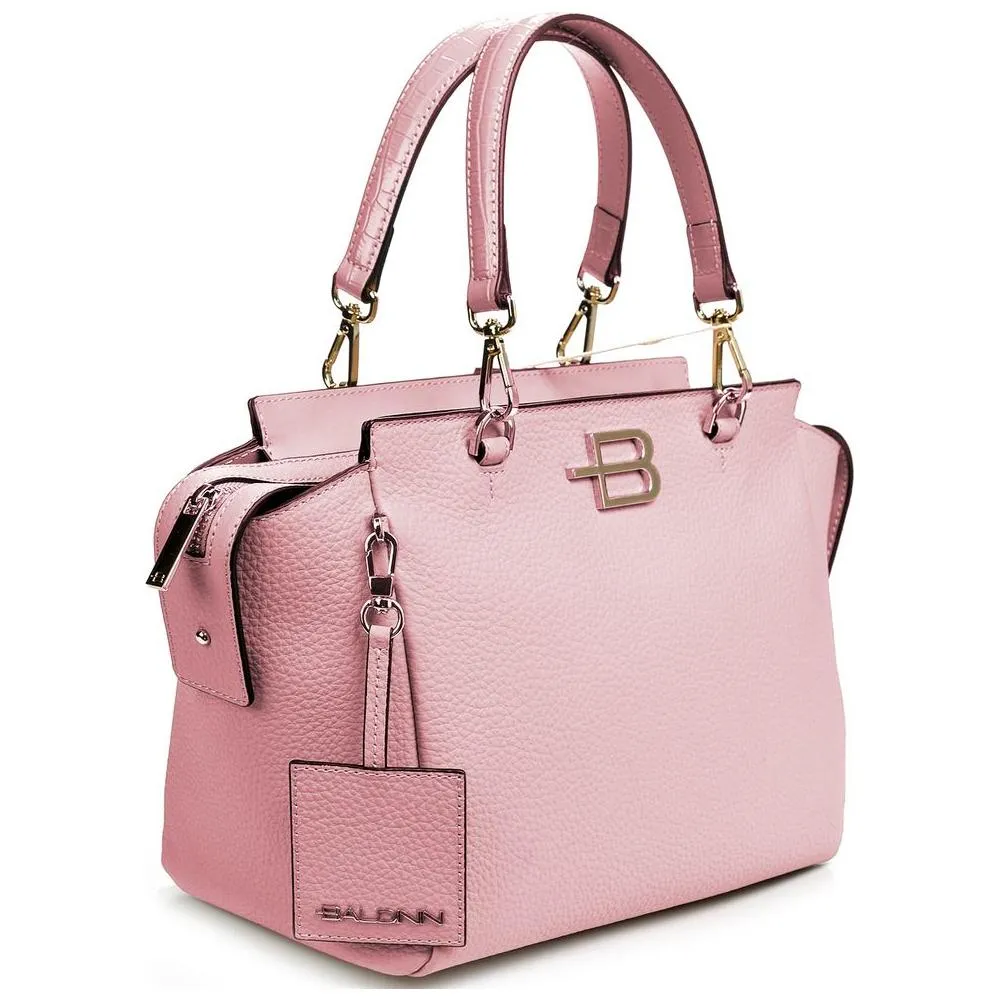 Baldinini Trend Chic Pink Textured Calfskin Handbag