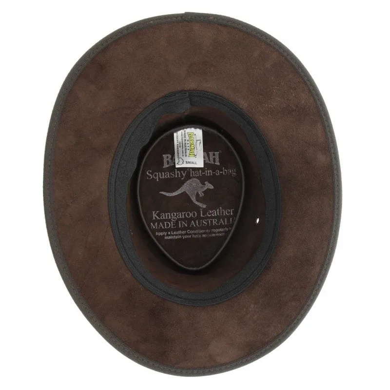 Barmah 1018CR Squashy Crackle Kangaroo - Dark Brown