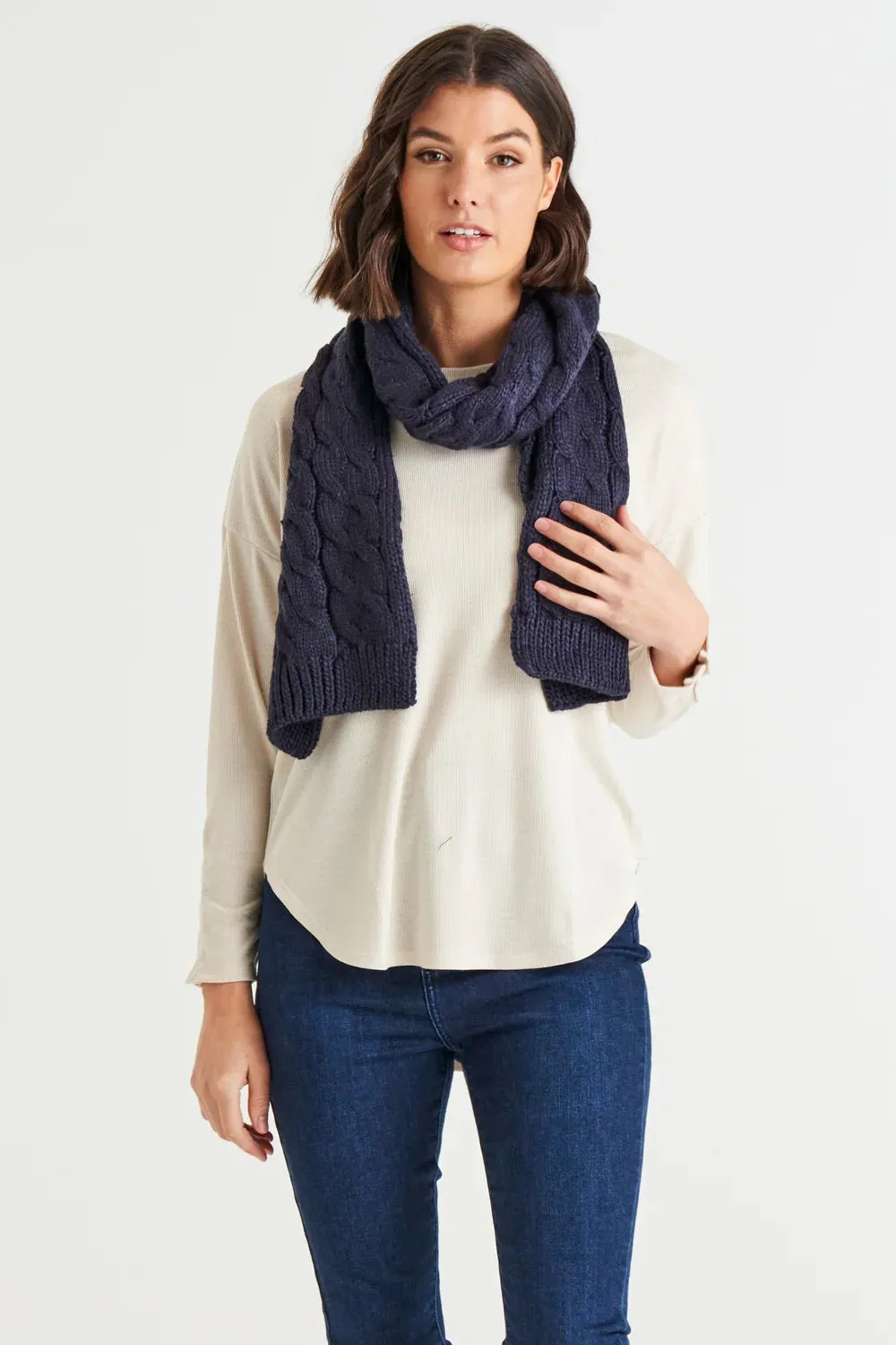 Betty Basics Thelma Scarf - Dark Navy