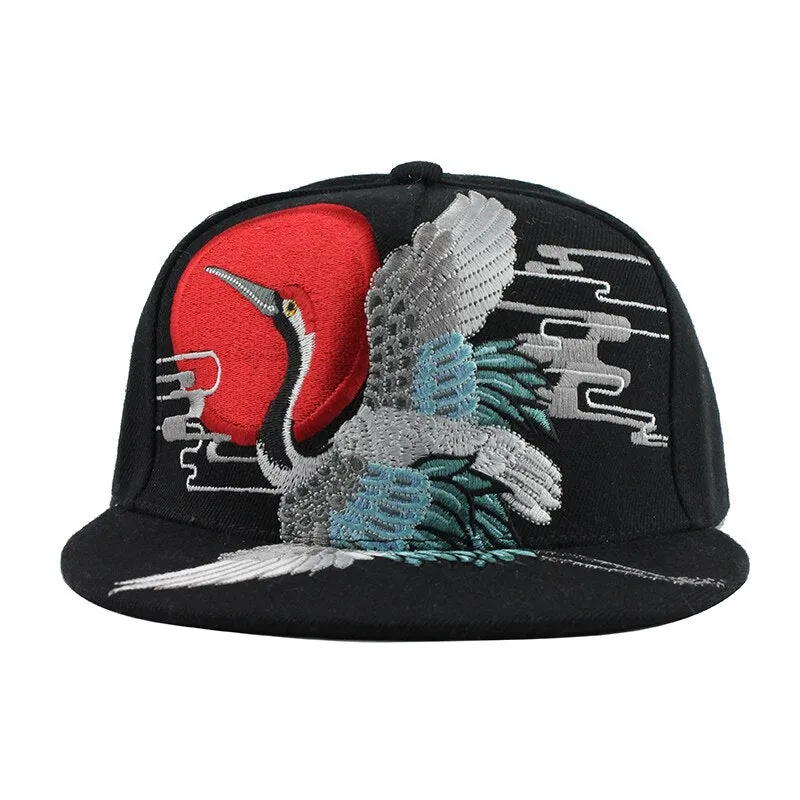 Bird Embroidery Street Style Snapback Hip Hop Cap