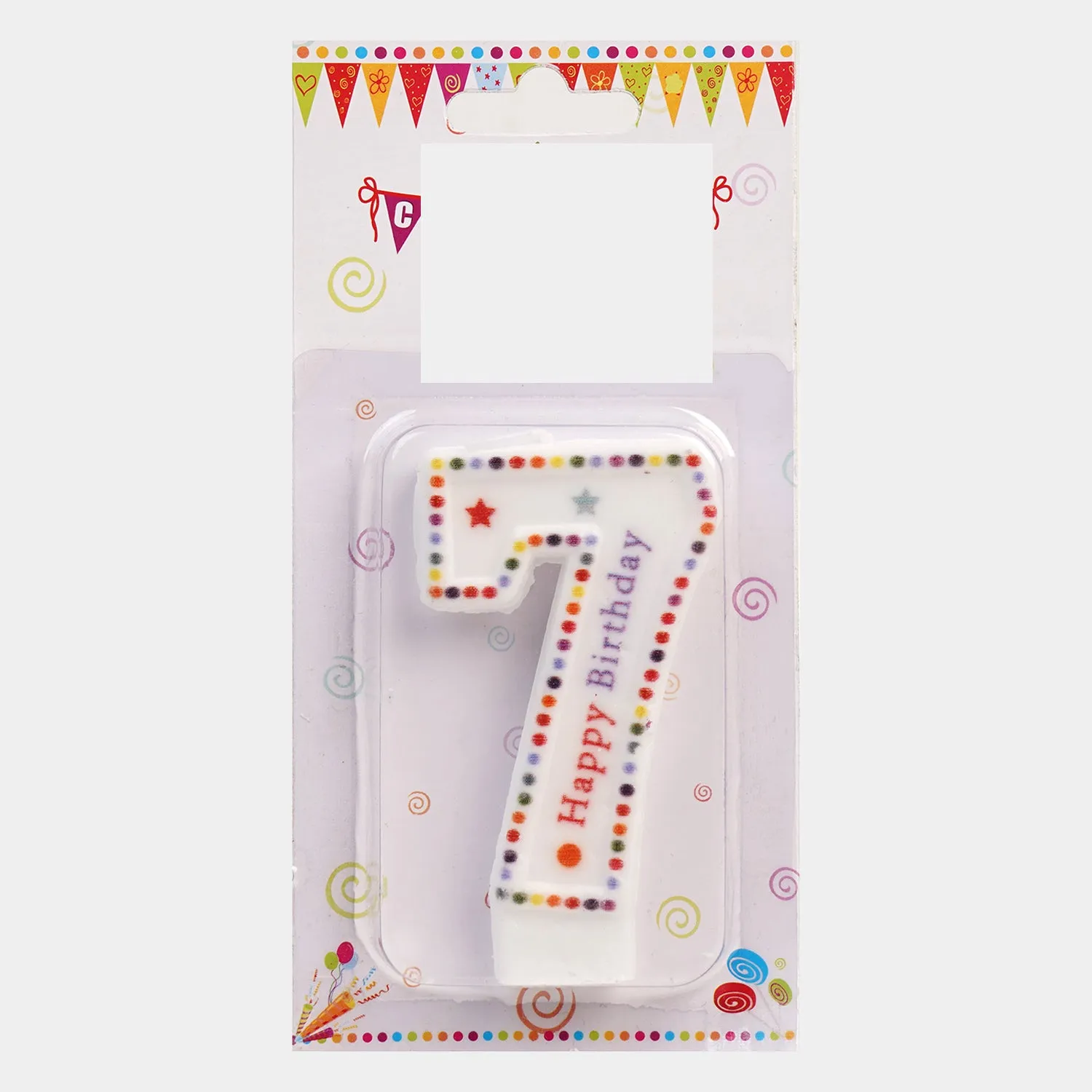 Birthday Cake Candle Numeric "7"