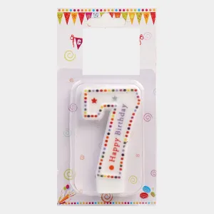 Birthday Cake Candle Numeric "7"