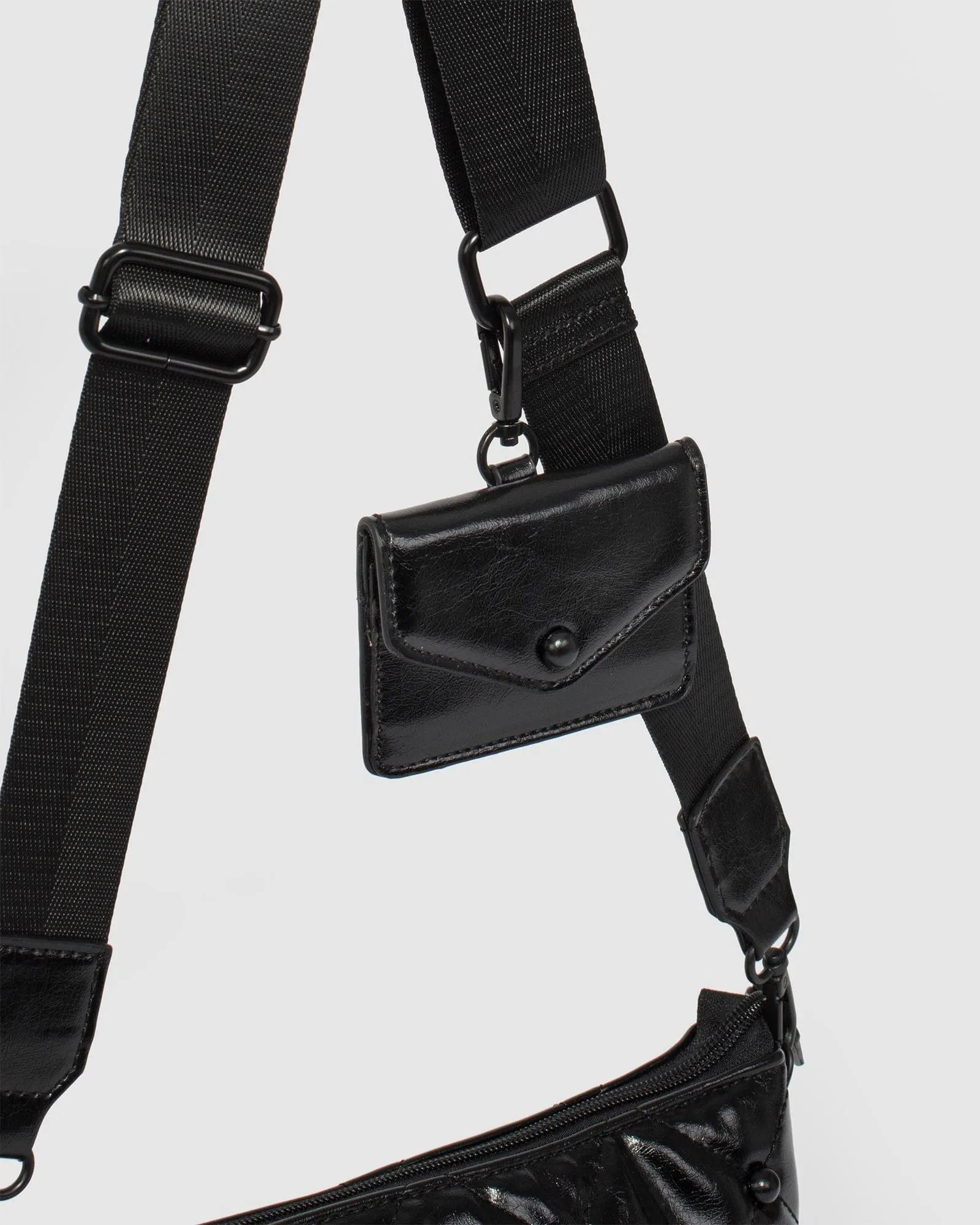 Black MJ Webbing Crossbody Bag