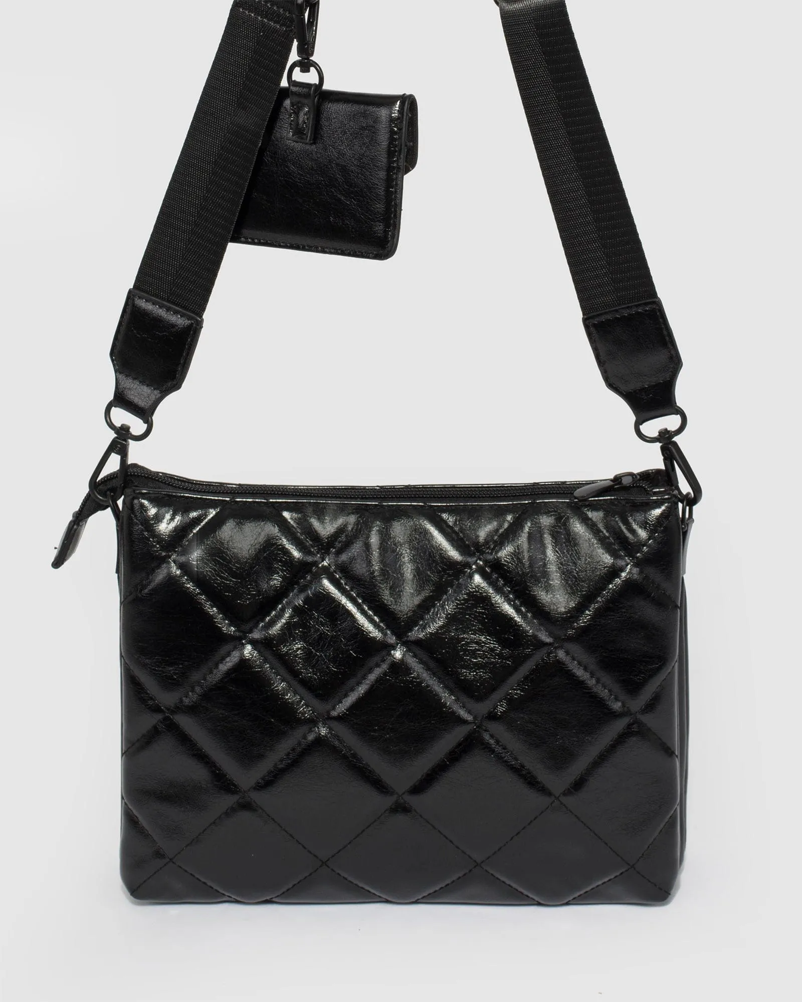 Black MJ Webbing Crossbody Bag