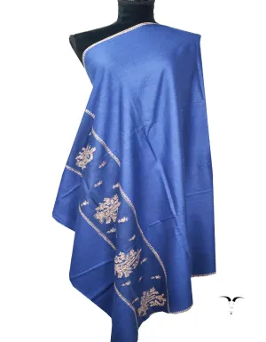 blue Embroidery Pashmina Shawl 8113