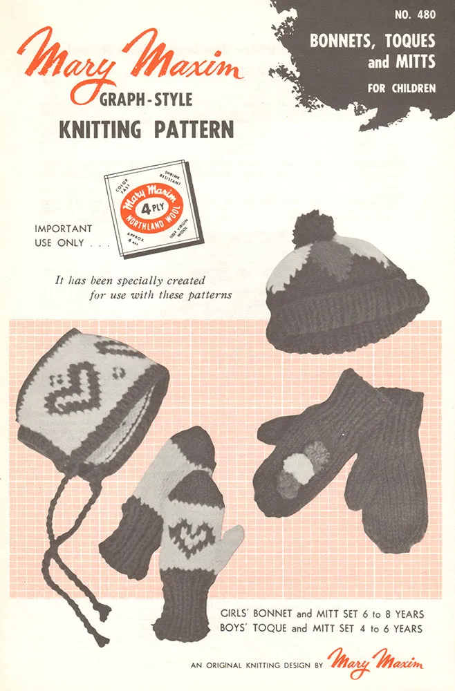 Bonnets, Toques and Mitts Pattern