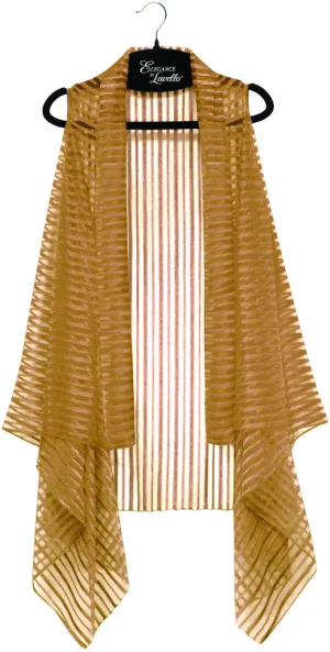 bronze jasper sheer striped vest Case of 10