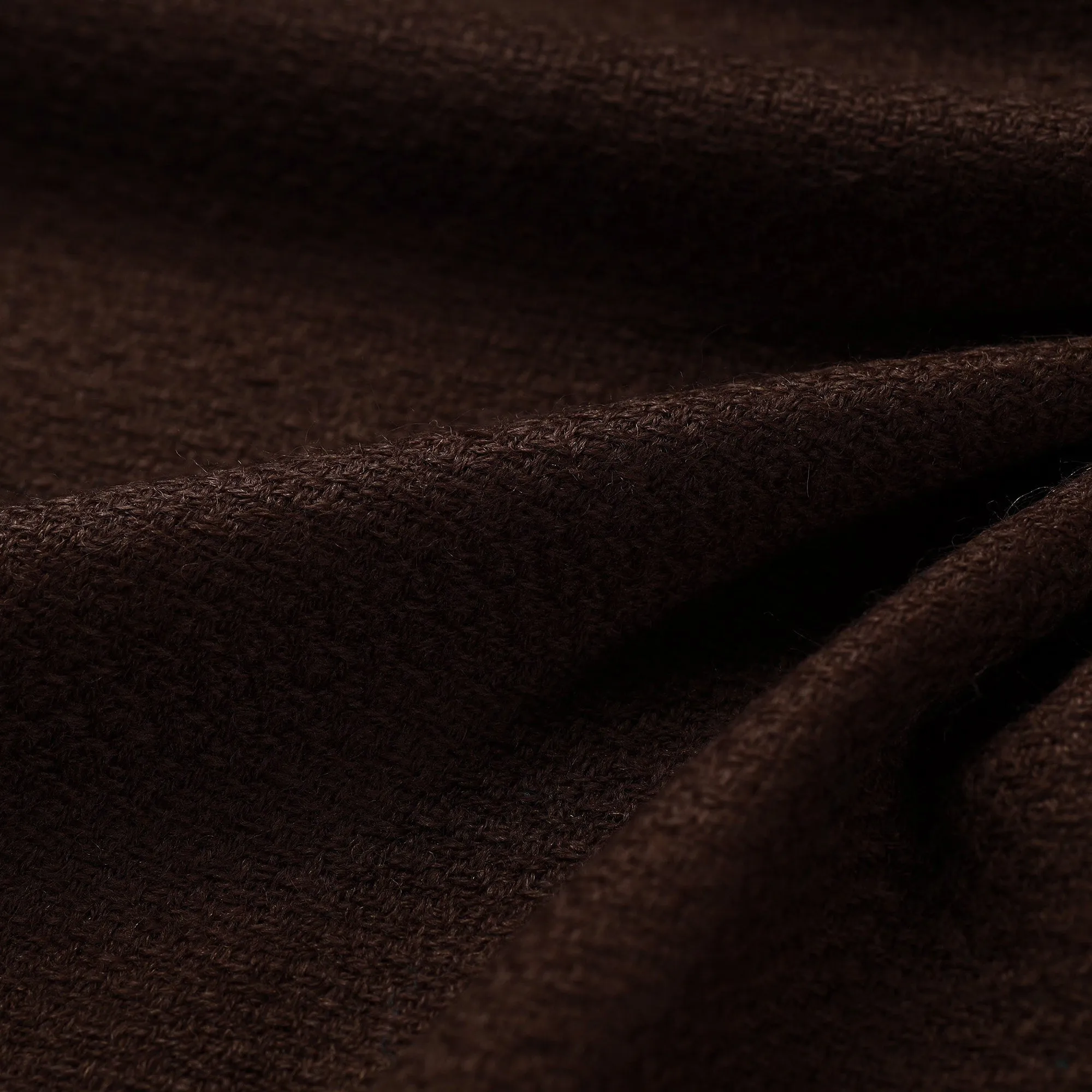 Brown - Kumaun Handwoven Pure Merino Woolen Fabric 02