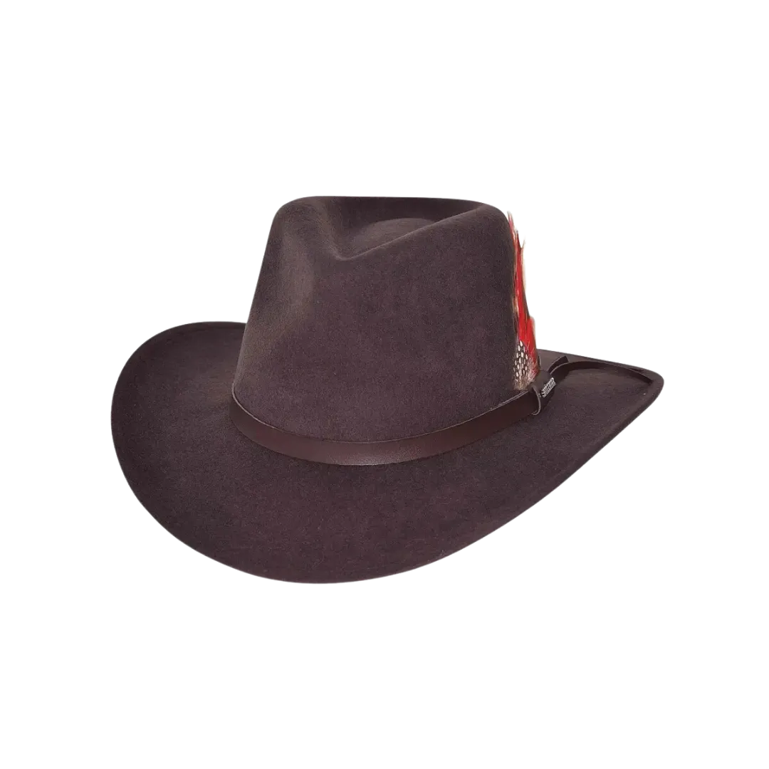 Bullhide Men's Voyager Premium Wool Western Chocolate Hat