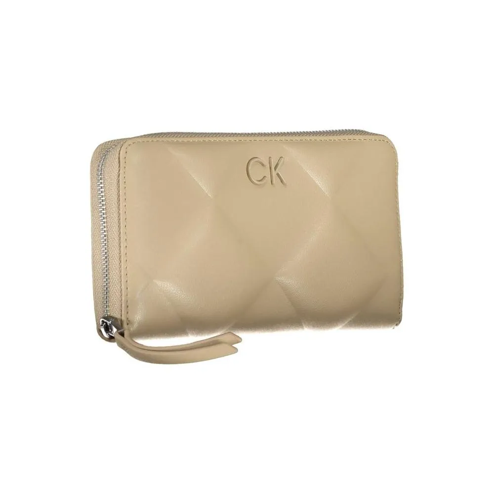 Calvin Klein Elegant Beige Multi-Compartment RFID Wallet