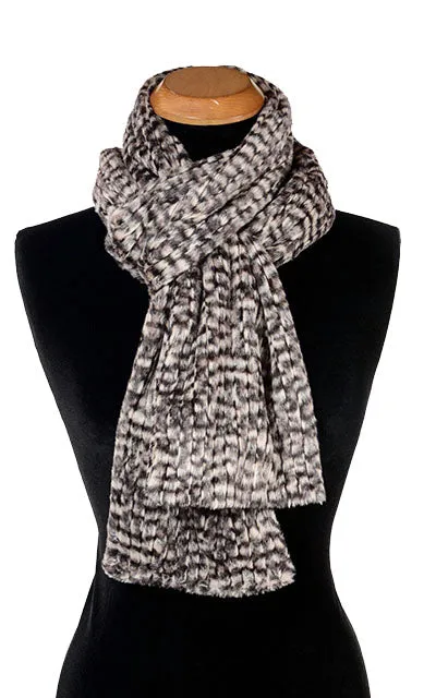 Classic Scarf - Cobblestone in Brown/Cream Faux Fur (Only Standard Size Left!)