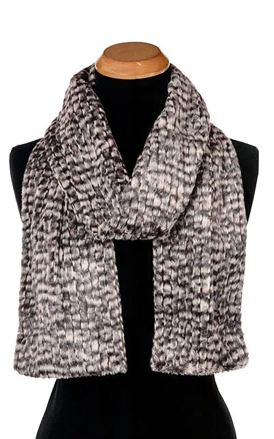 Classic Scarf - Cobblestone in Brown/Cream Faux Fur (Only Standard Size Left!)