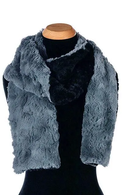 Classic Scarf - Two-Tone, Cuddly Faux Fur in Black Combinations