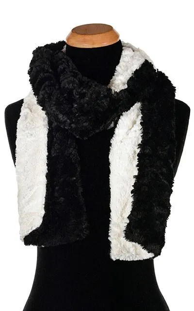 Classic Scarf - Two-Tone, Cuddly Faux Fur in Ivory Combinations