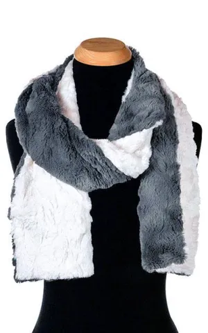 Classic Scarf - Two-Tone, Cuddly Faux Fur in Ivory Combinations