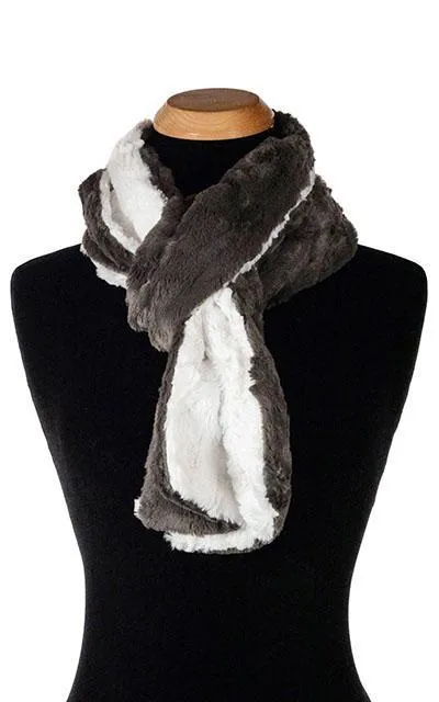 Classic Scarf - Two-Tone, Cuddly Faux Fur in Ivory Combinations