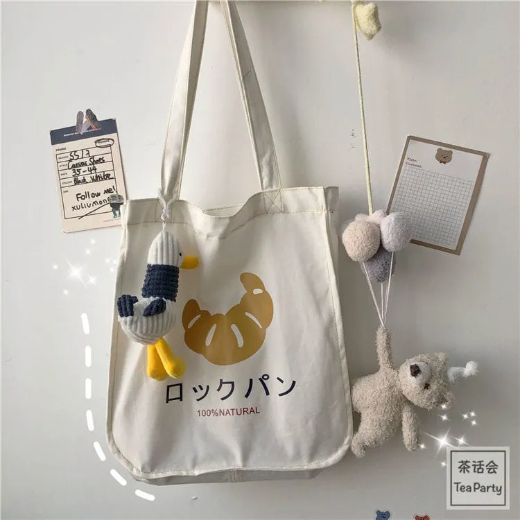 Croissant Tote Shopping Bag