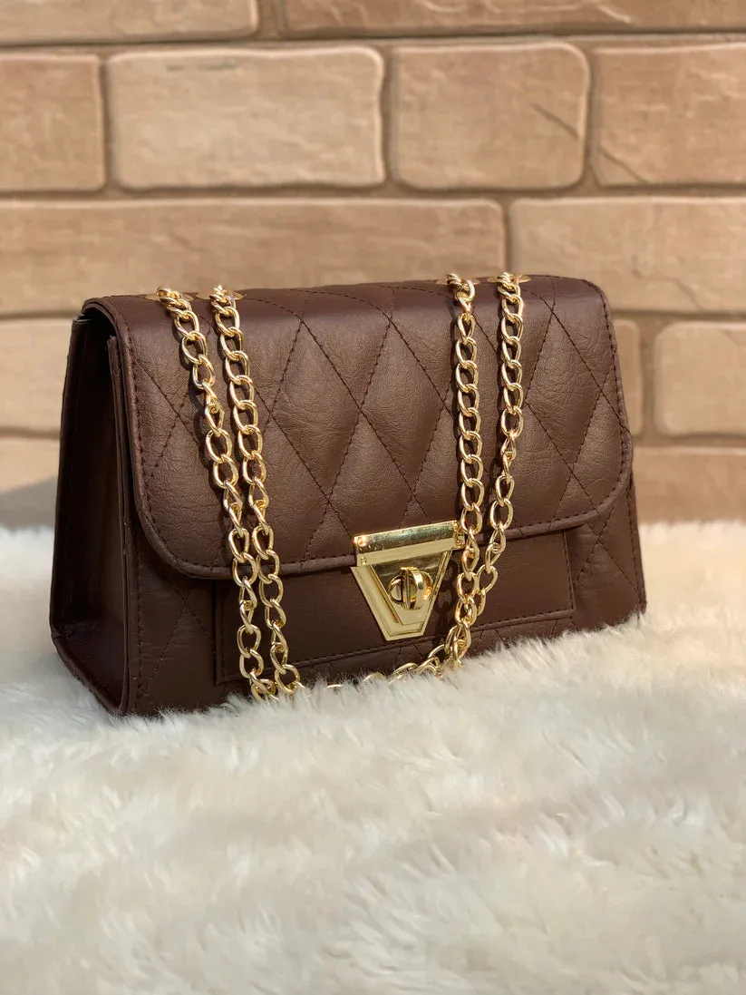 Crossbody Chain Bag “Chocolate Brown