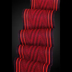 Deep V Scarf or Shawl in Passion and Paprika, Sosumi Weaving by Pamela Whitlock