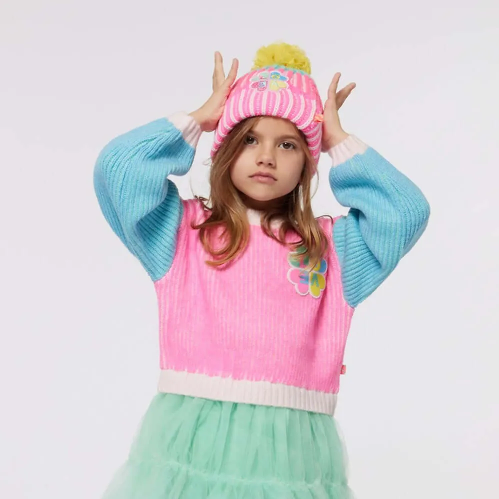 Girls Pink Pull On Hat