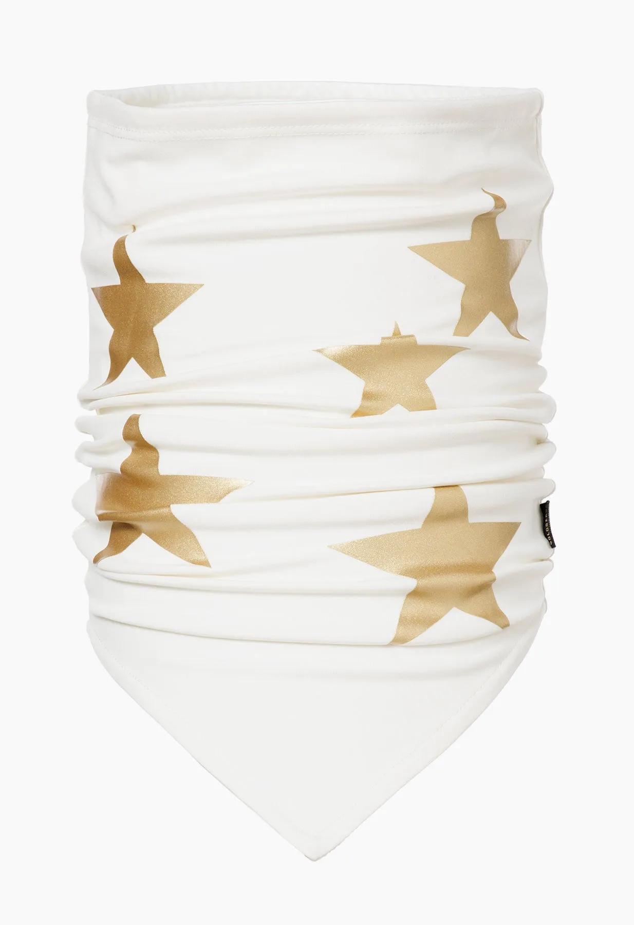 Goldbergh Starlight Scarf Neckwarmer in Cream with Gold Stars