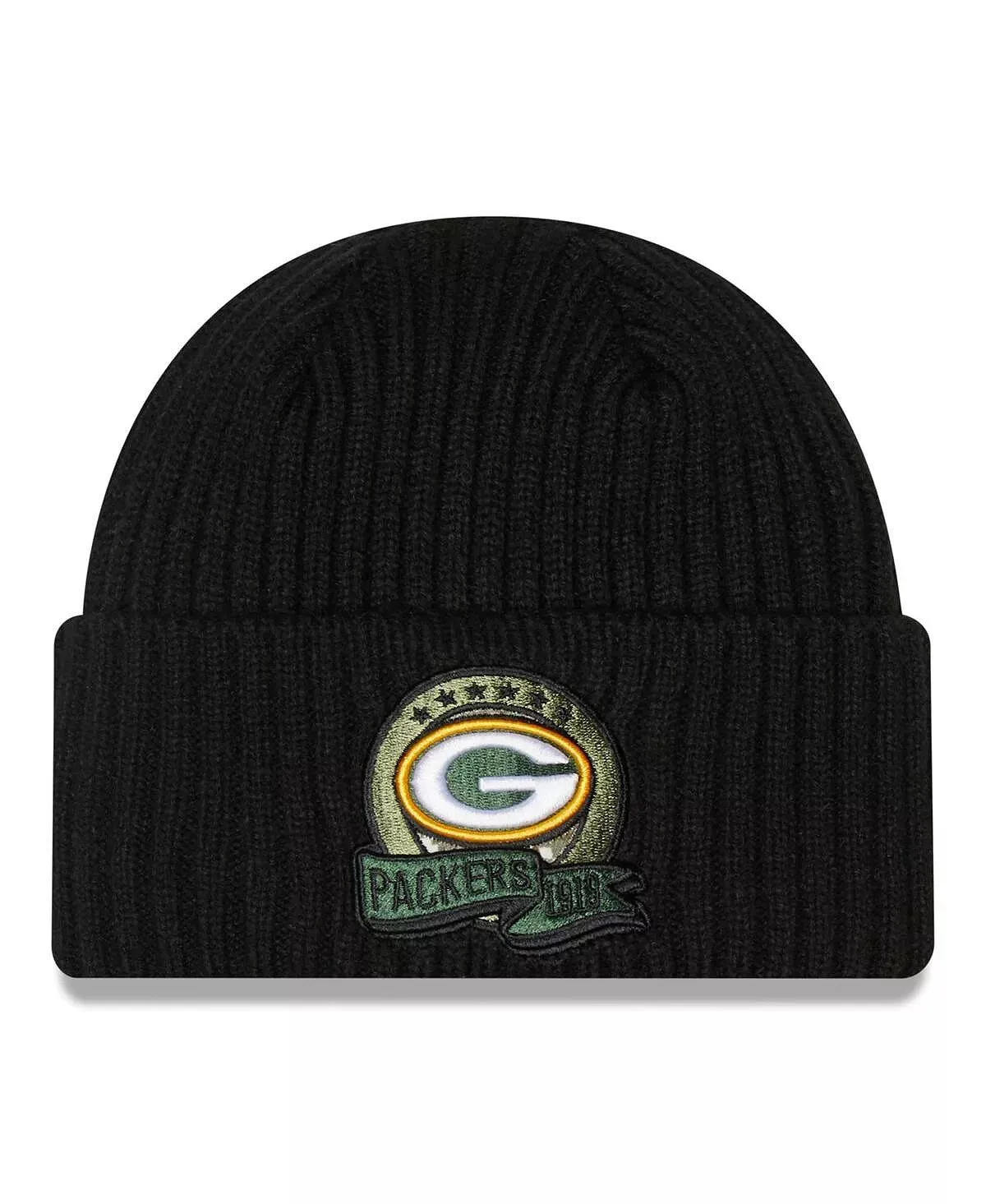 Green Bay Packers Salute to Service Knit Hat, Black, One Size Fits Most