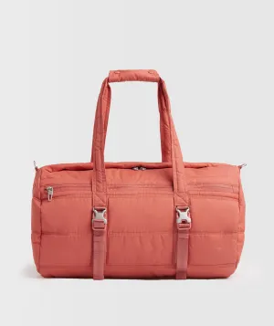 Gymshark Premium Lifestyle Barrel Bag - Terracotta Pink