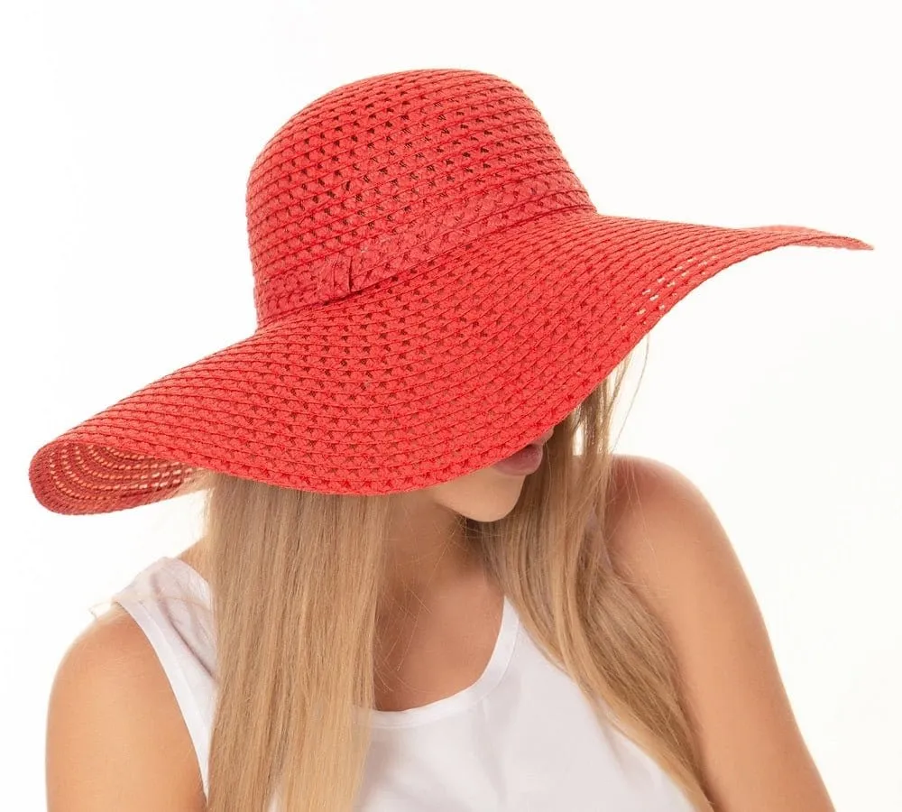 H3082 Hollow Out Straw Beach Summer Hat