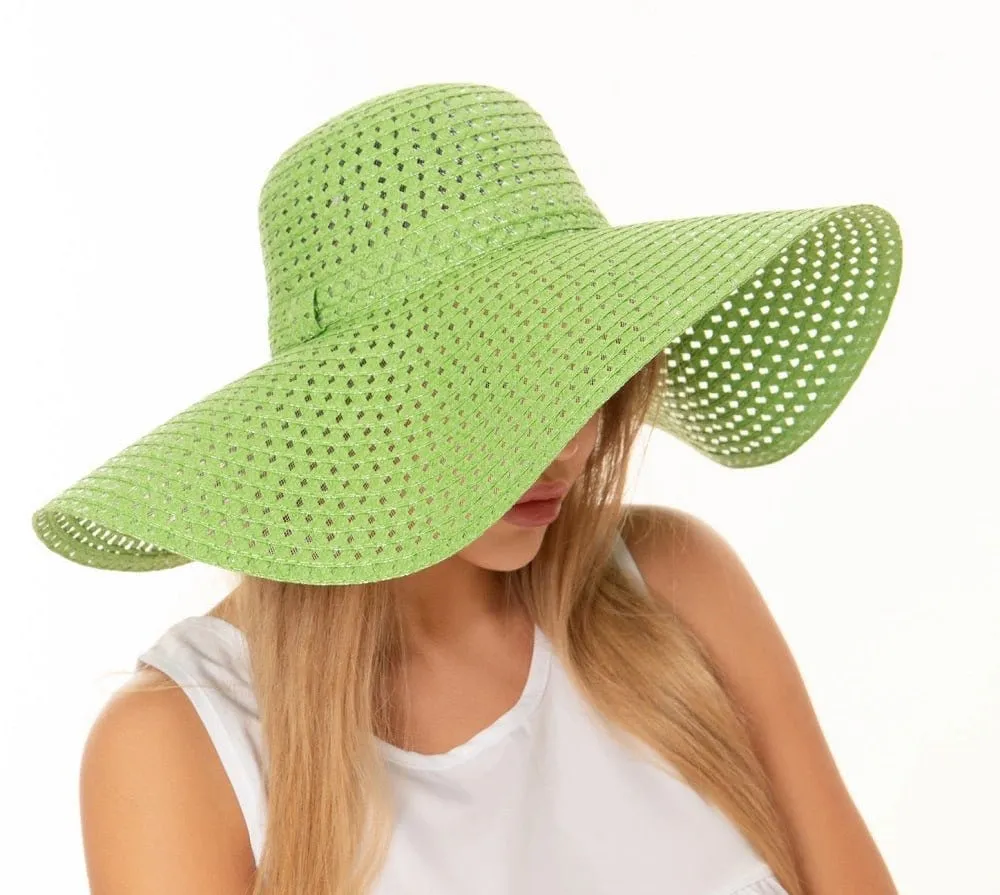 H3082 Hollow Out Straw Beach Summer Hat