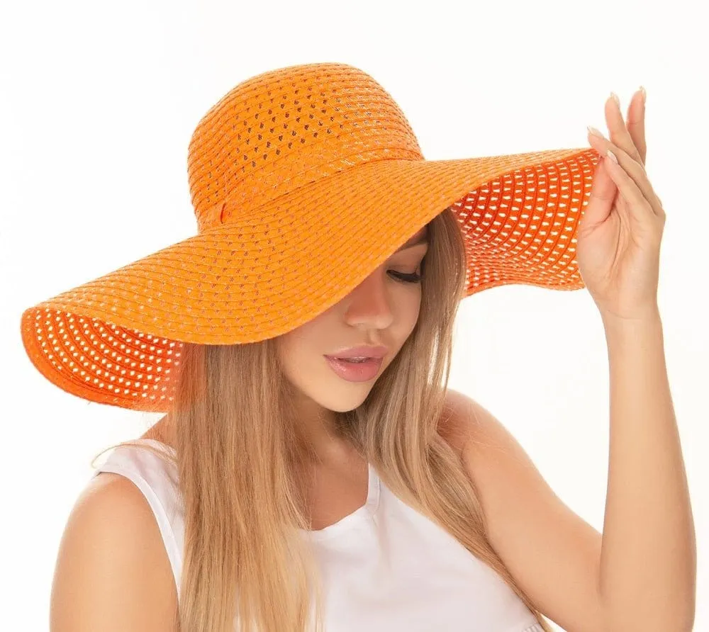 H3082 Hollow Out Straw Beach Summer Hat