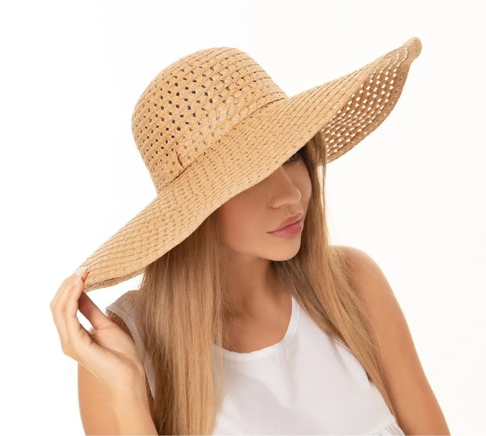 H3082 Hollow Out Straw Beach Summer Hat