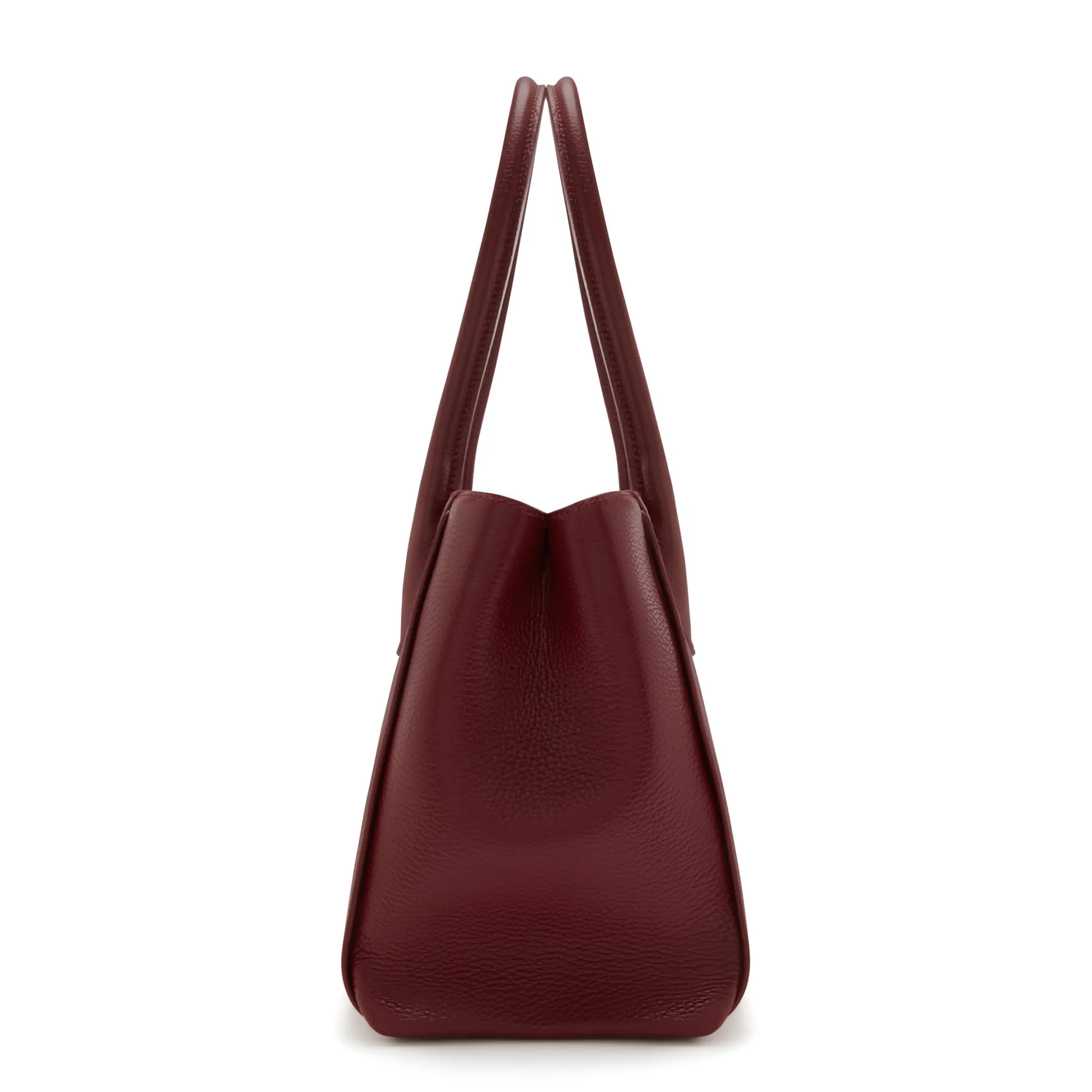 Honoré Cloe Midi bordeaux red calfskin leather handbag