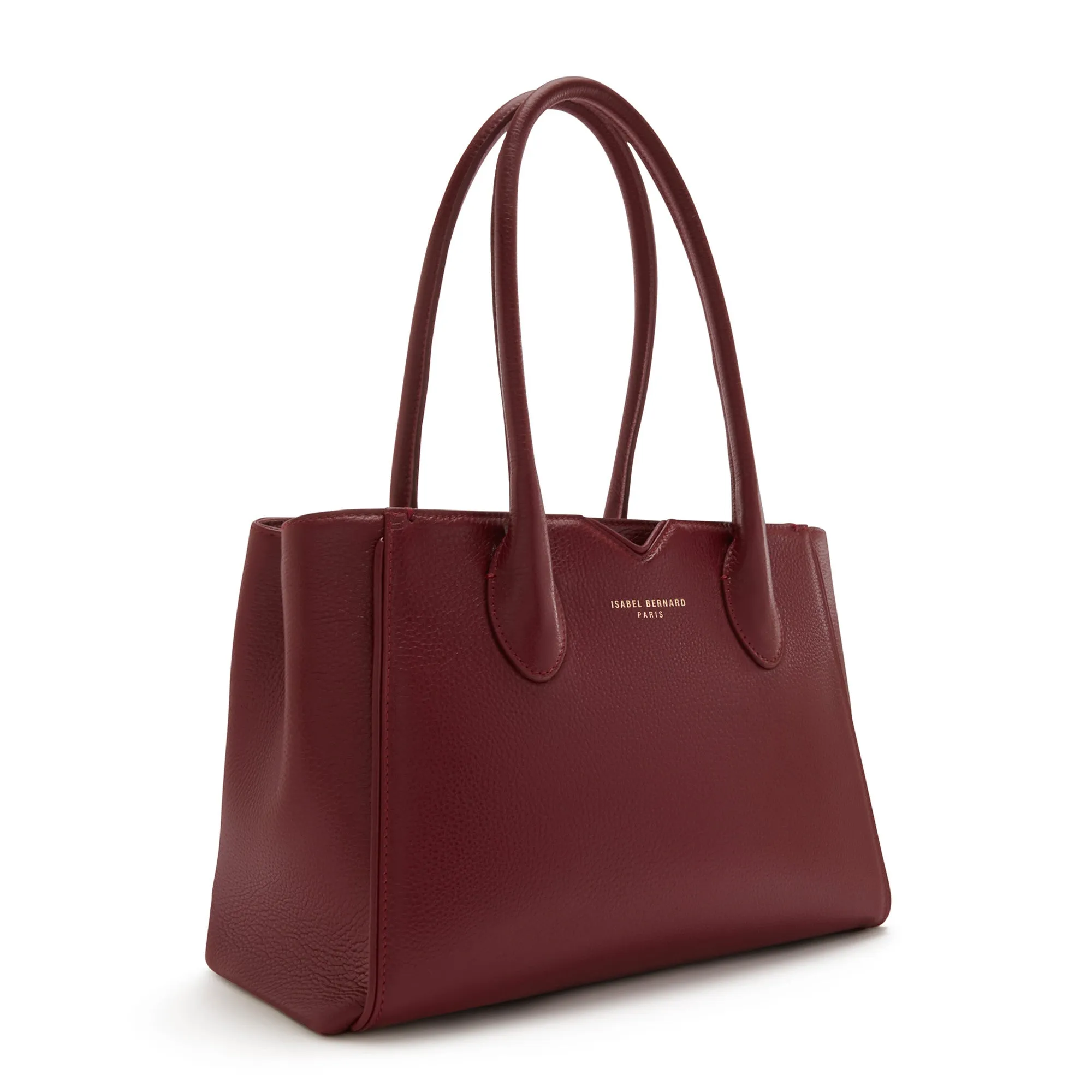 Honoré Cloe Midi bordeaux red calfskin leather handbag