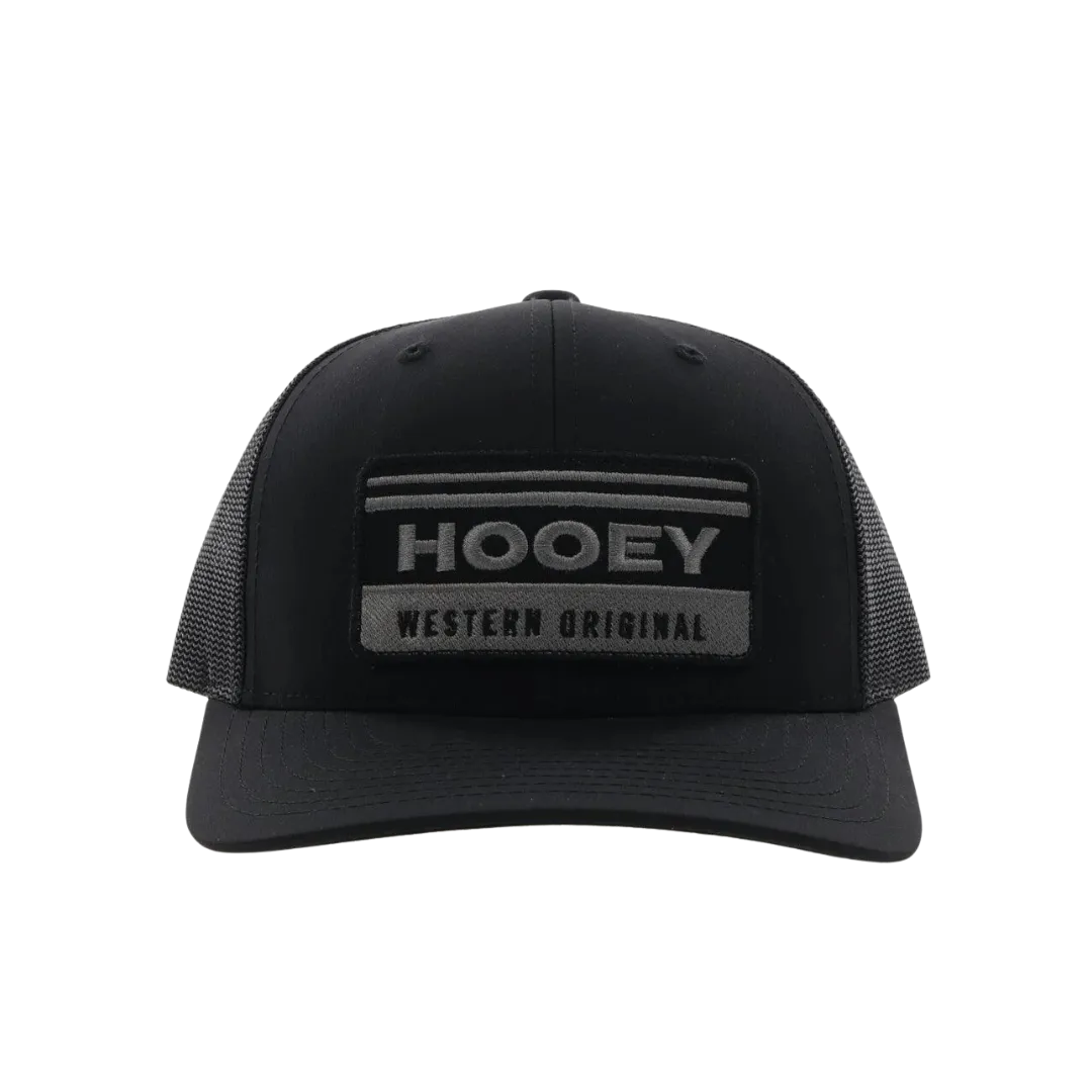 Hooey Men's Horizon Patch Black And Grey Hat