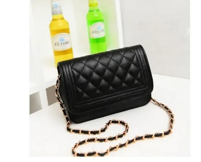 Hot sell evening bag black bag women leather handbag Chain Shoulder Bag women messenger bag fashion day clutches SD50-221