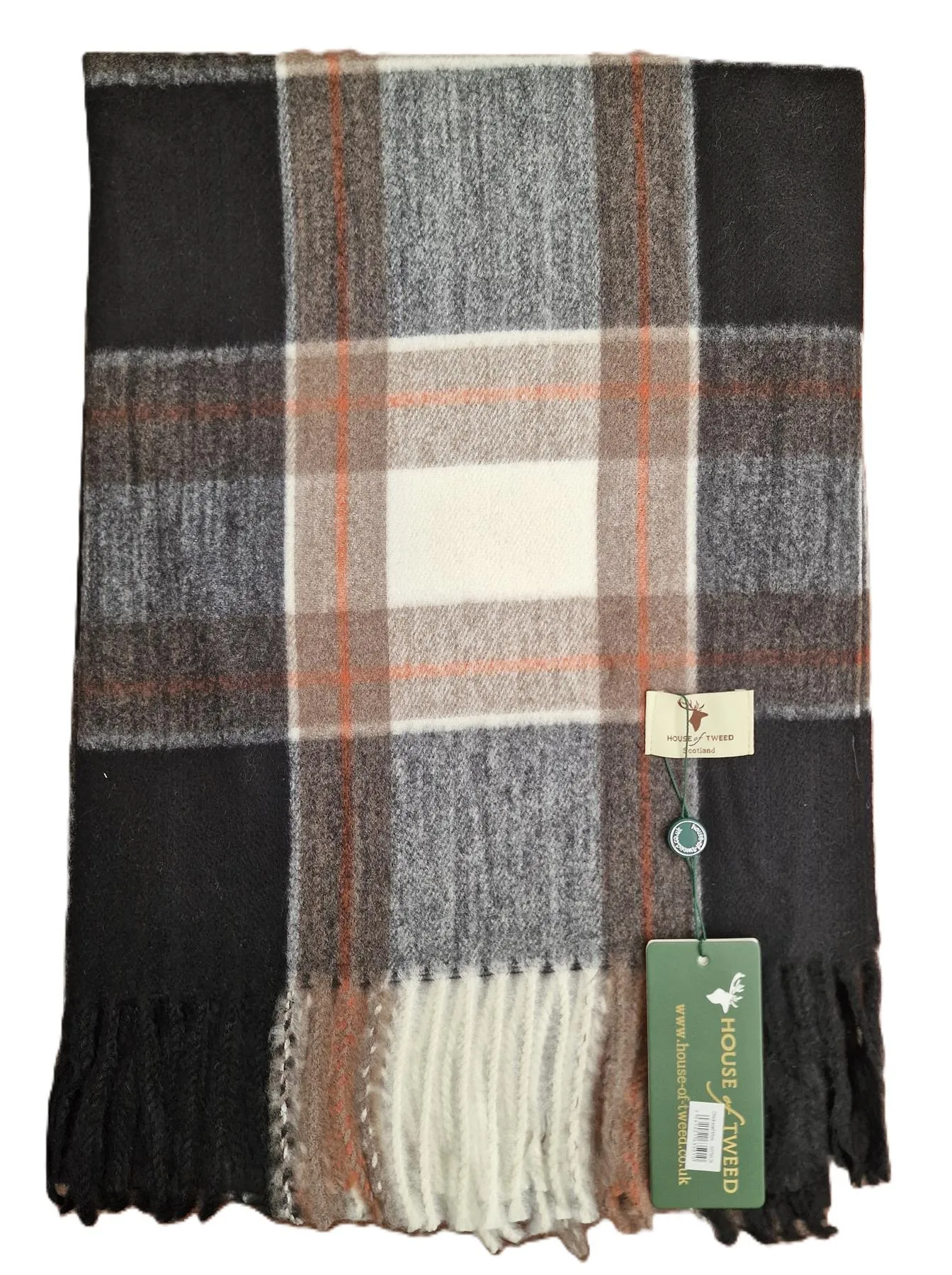 House Of Tweed Scarf Neck Wrap Super Soft Tartan Check Scotland