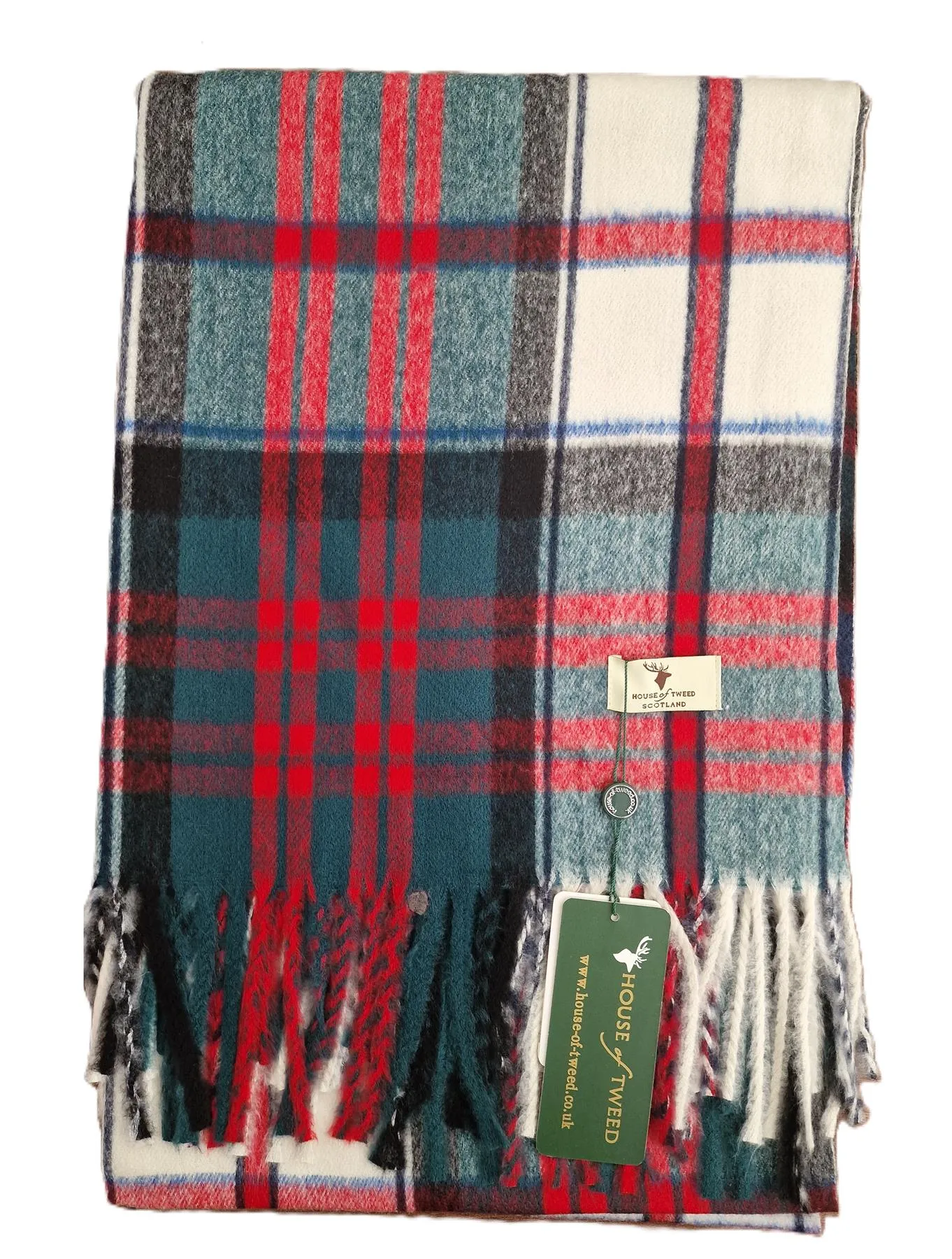 House Of Tweed Scarf Neck Wrap Super Soft Tartan Check Scotland