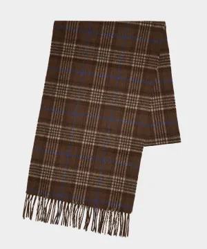 Joshua Ellis Brown Cashmere Check Scarf