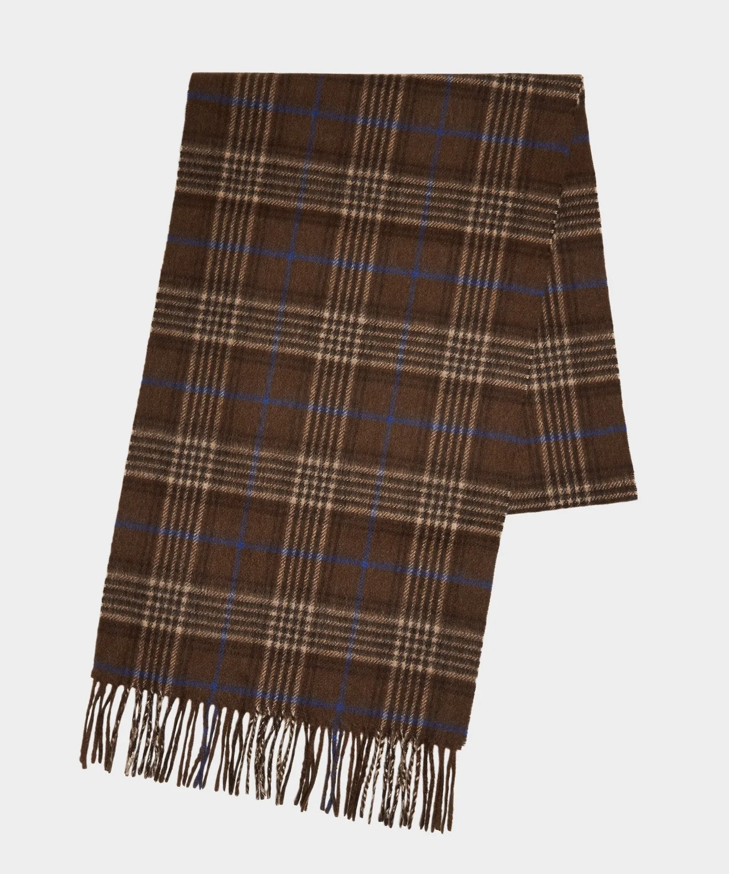 Joshua Ellis Brown Cashmere Check Scarf