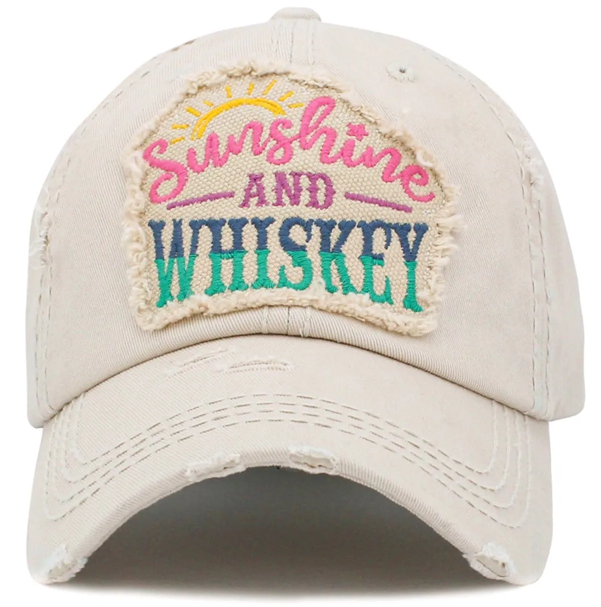 KBV1420 "Sunshine and Whiskey" Vintage Washed Ball Cap