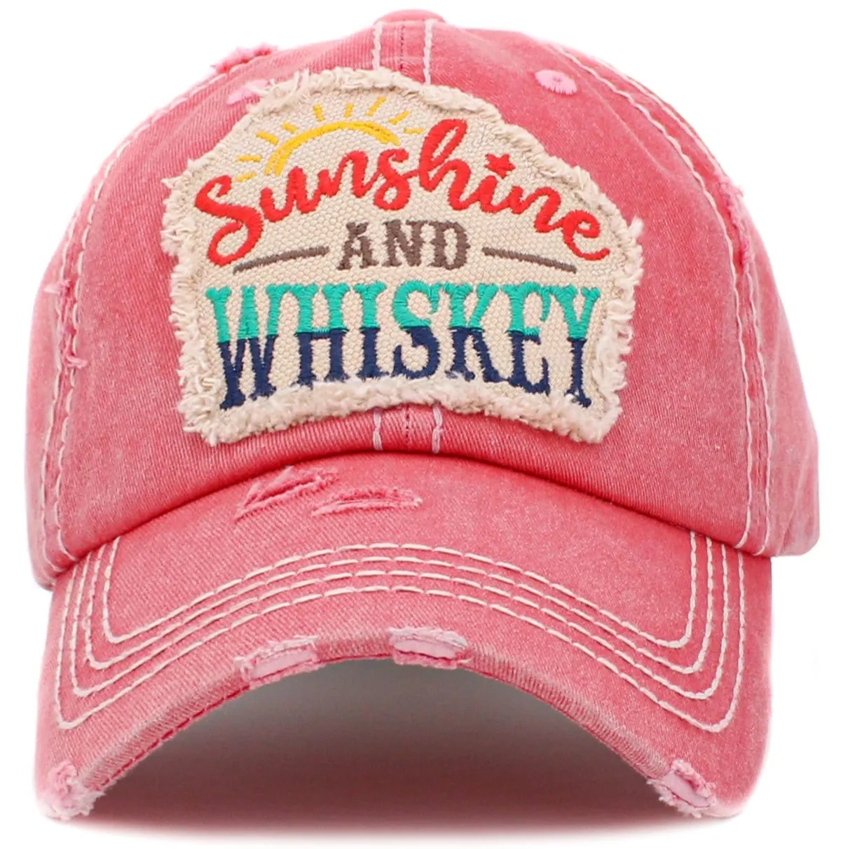 KBV1420 "Sunshine and Whiskey" Vintage Washed Ball Cap