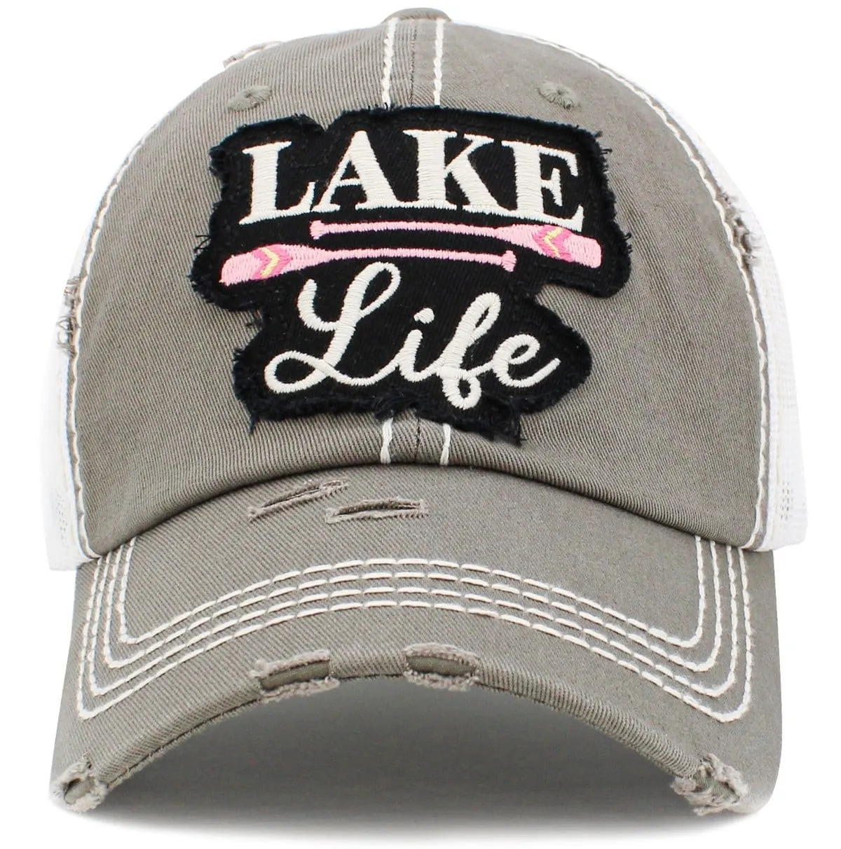 KBV1428 "Lake Life" Vintage Distressed Cotton Cap