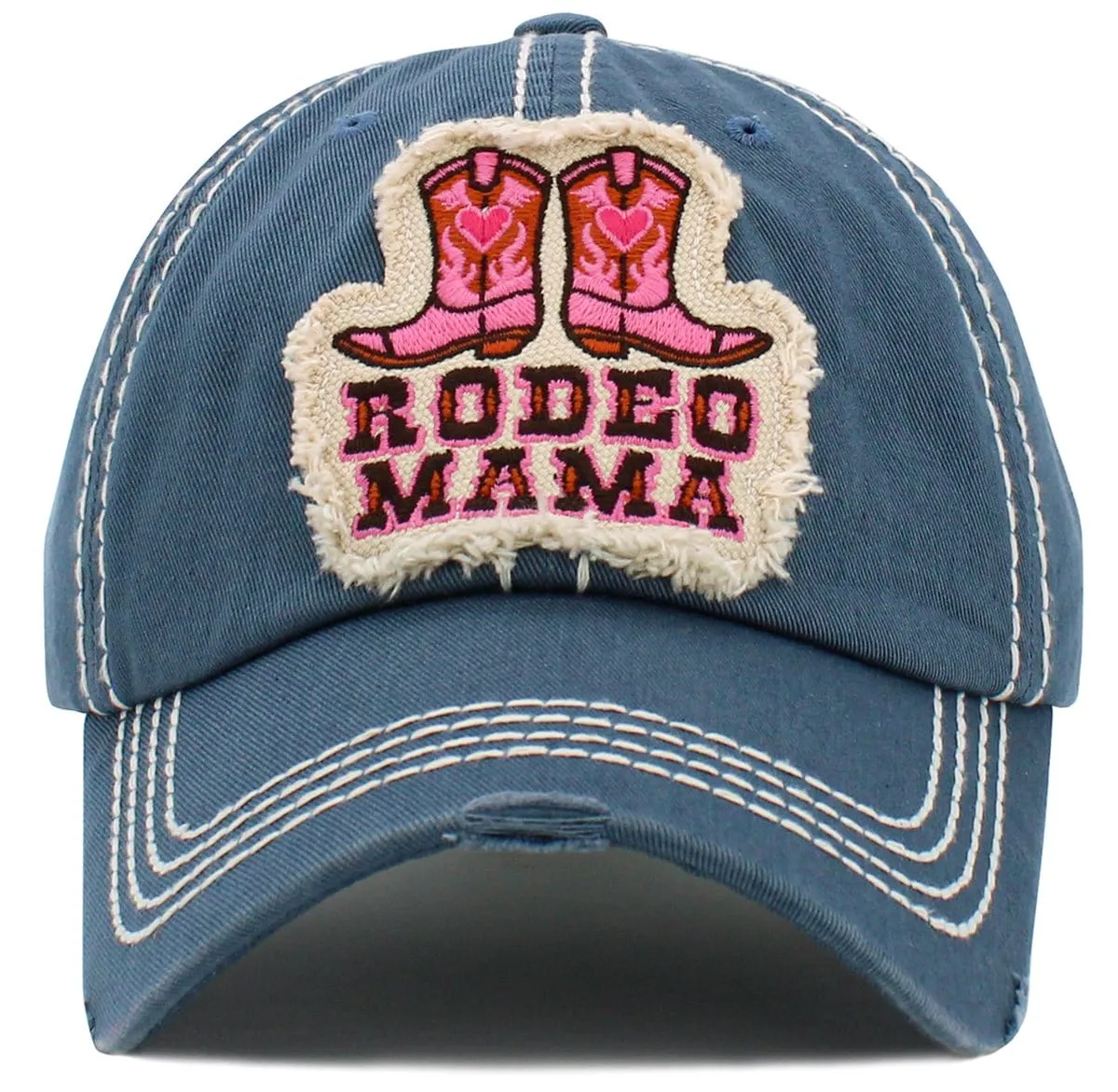 KBV1478 'Rodeo MaMa" Washed vintage Ballcap