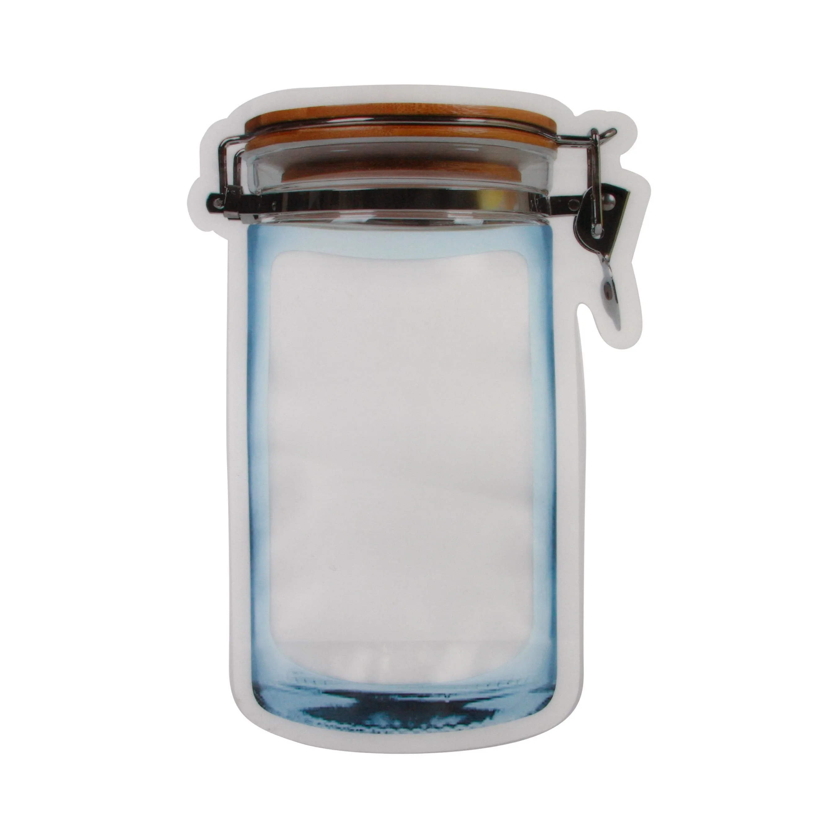 Large Mason Jar Style Clear Zipper Bags